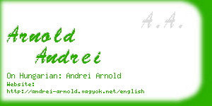 arnold andrei business card